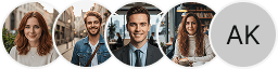 Multiple investor profile avatars on Futuristic Kapitex trading review block